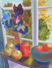 Load image into Gallery viewer, Irises by Celia Busby acrylic painting
