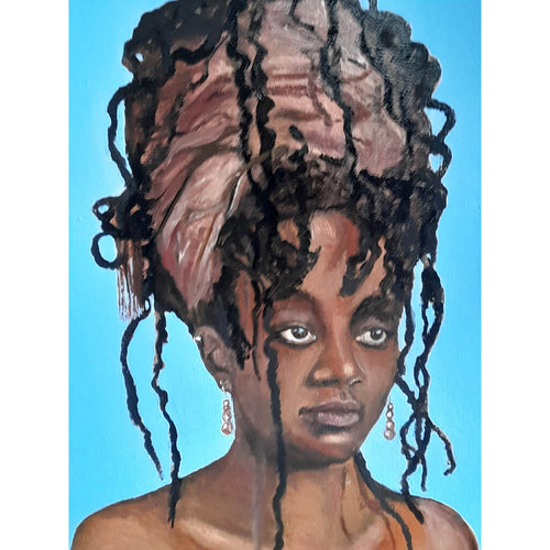 Sarita oil on canvas portrait by artist Hilary Blake Adams